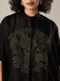 Embroidered Co-Ord Set - Black