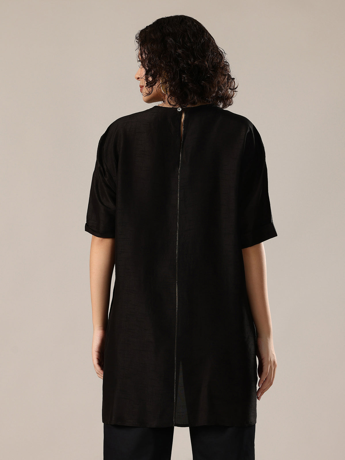 Embroidered Co-Ord Set - Black