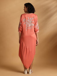 Iris Dress Coral