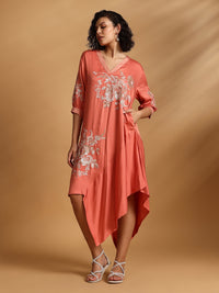 Iris Dress Coral