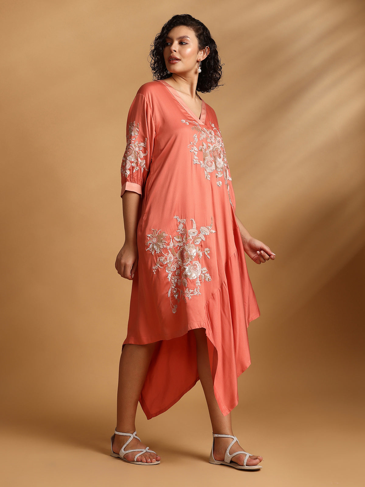 Iris Dress Coral