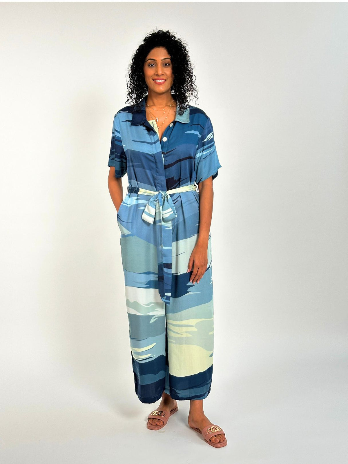 Loungesuit- Nightscape Printed Jumpsuit