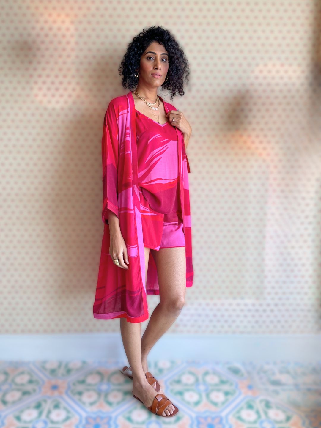 Dream Shorts, Camisole And Shrug Set