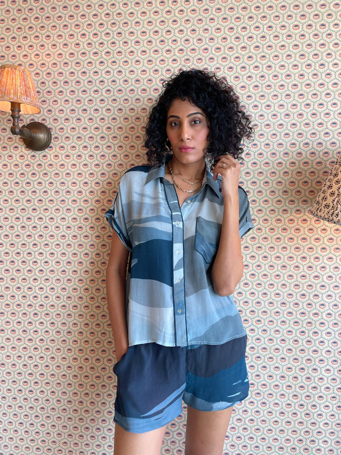 Doze- Nightscape Shorts Set