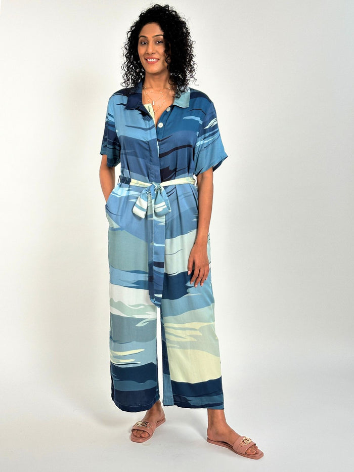 Loungesuit- Nightscape Printed Jumpsuit